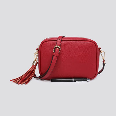 Tassel Camera Bag Wine Red