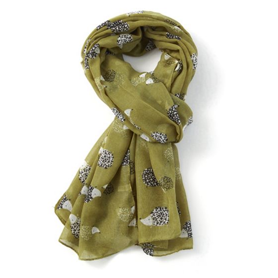 Geo Hedgehog Khaki Scarf