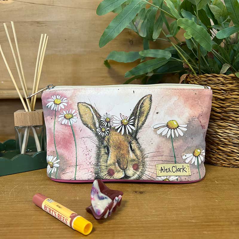 Rabbit & Daisies Makeup Bag