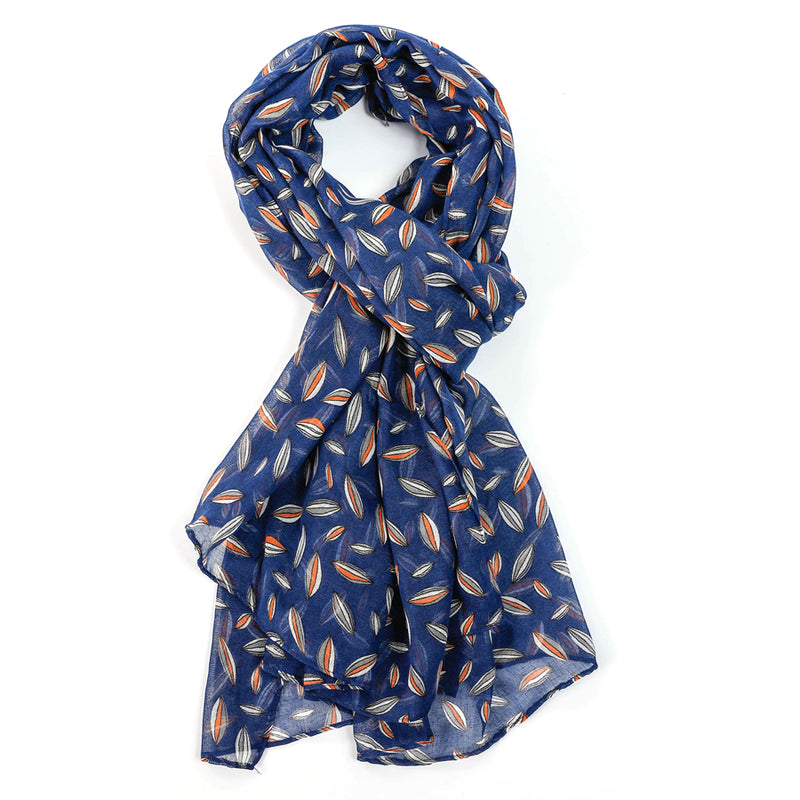 Navy Grains Scarf