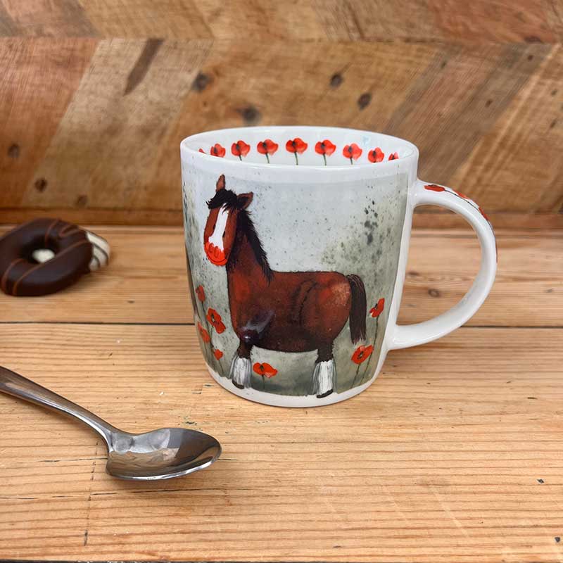 Dolly Horse & Poppies Mug