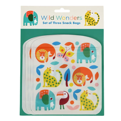 Wild Wonders Reusable Snack Bags (Set Of 3)