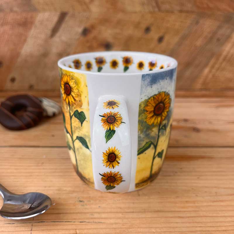 Cat & Sunflowers Mug