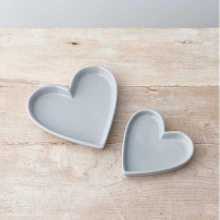 Grey Heart Trinket Dish