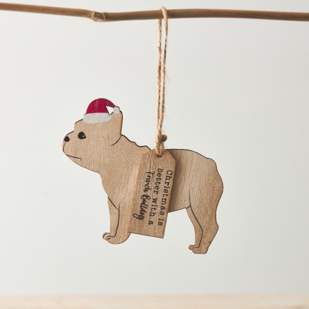 Christmas French Bulldog Decoration