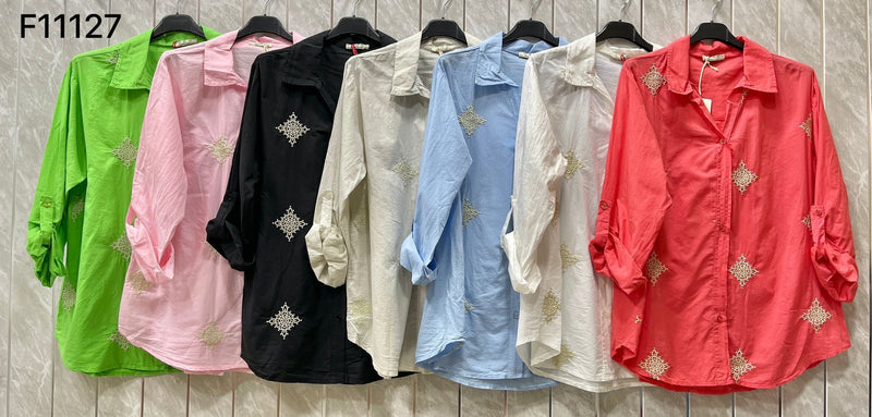 Georgina Embroidered Shirt - More Colours Available