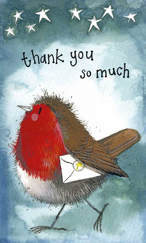 Christmas Robin Thank You Cards