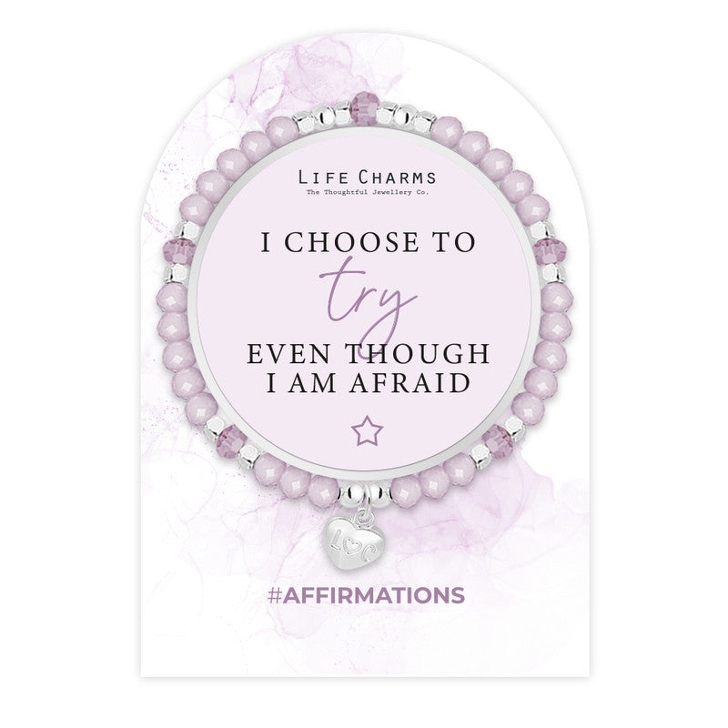 I Choose To Try Affirmation Bracelet