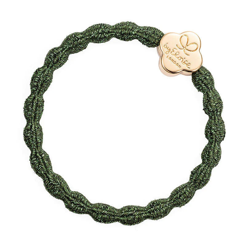 Metallic Chive Green Gold Quatrefoil Hairband