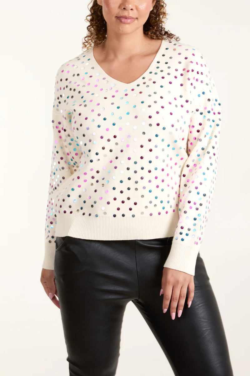 Sparkle Sequin Jumper - Two Colours Available