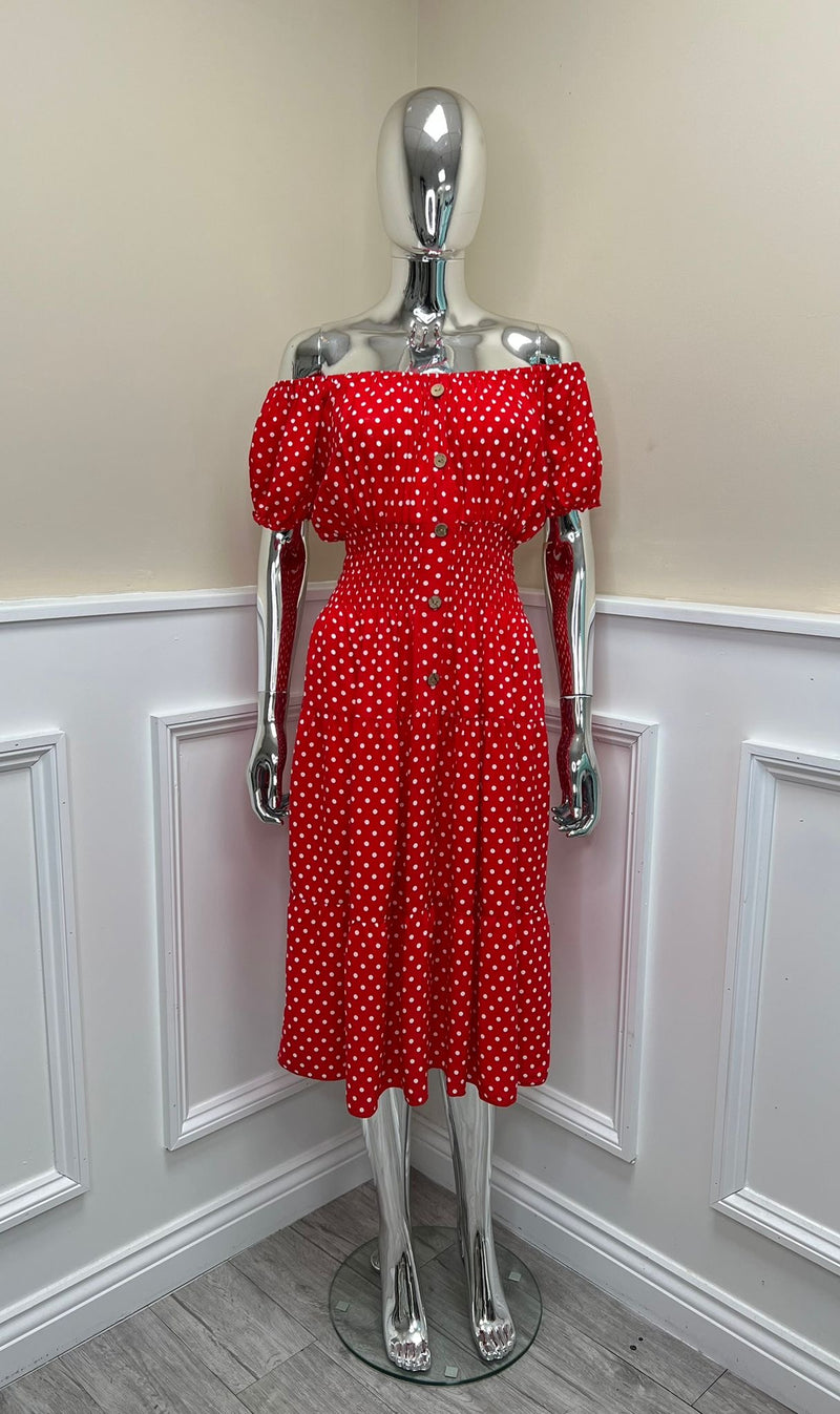 Dotty Elastic Magic Dress - More Colours Available