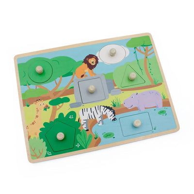 Safari Peek A Boo Peg Puzzle