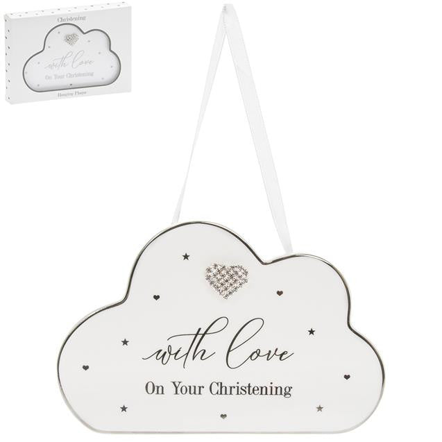 Christening Cloud Heart Sign