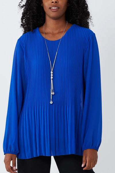 Pam Pleated Long Sleeve Blouse - More Colours Available