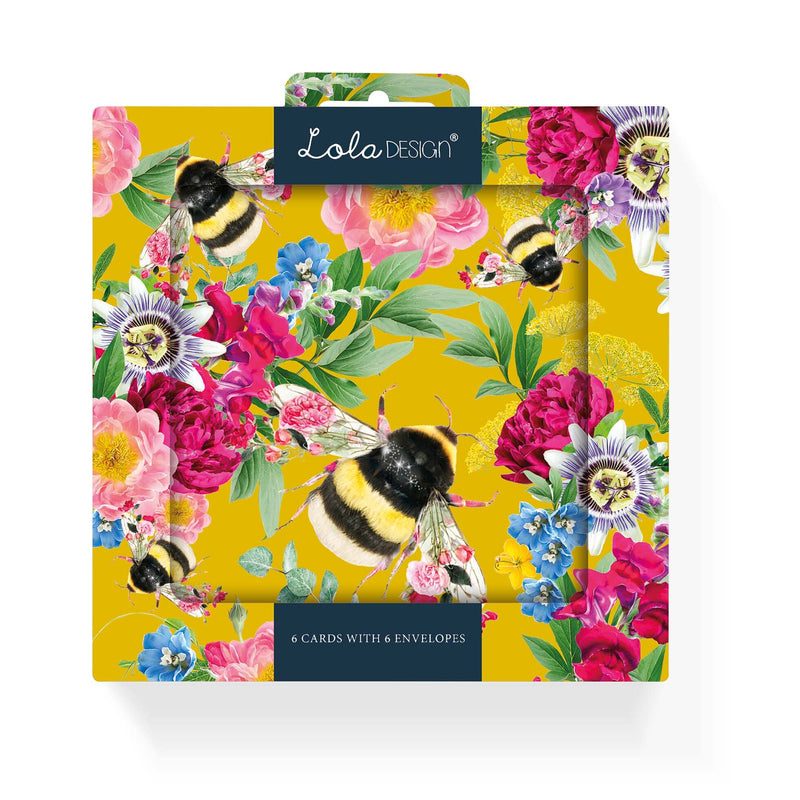 Botanical Bee Blank Card Pack