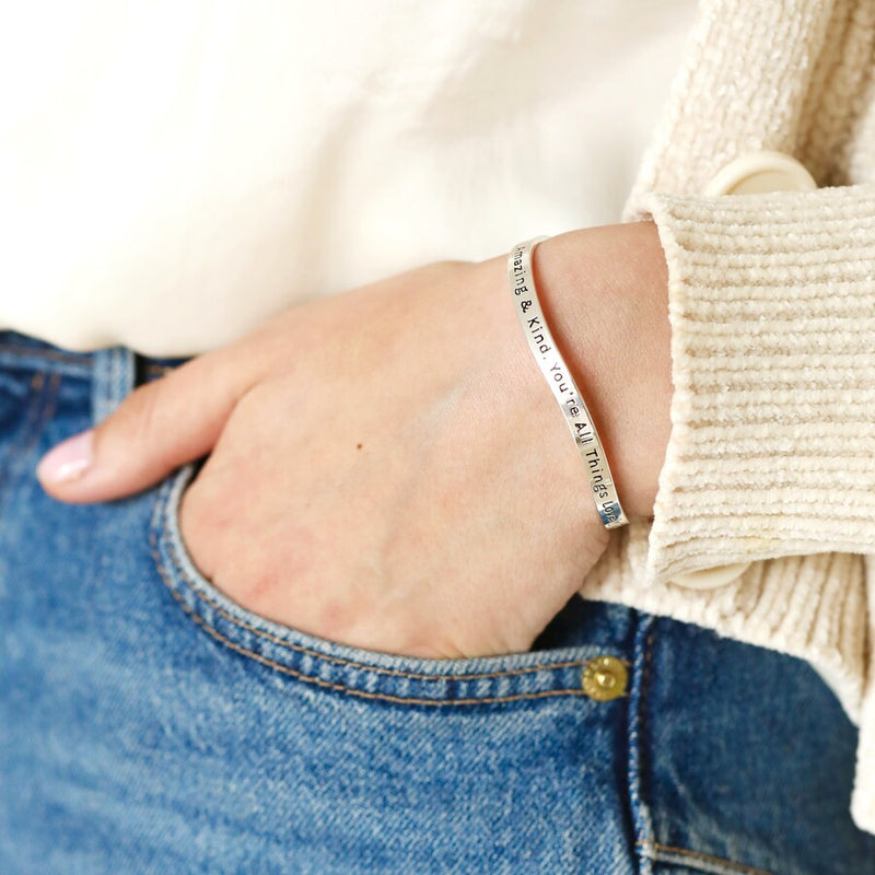 All Things Lovely Silver Wave Bangle