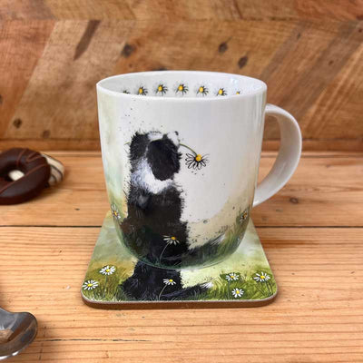 Collie & Daisies Mug