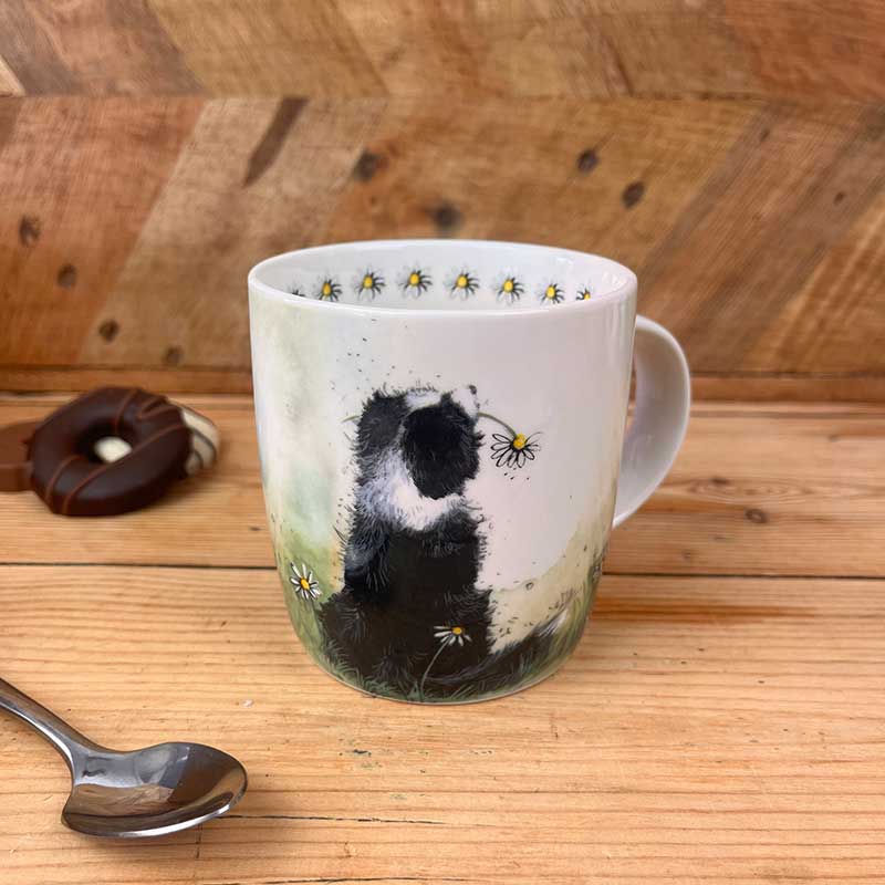 Collie & Daisies Mug