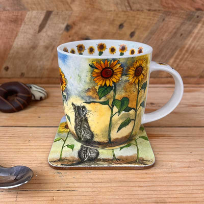 Cat & Sunflowers Mug