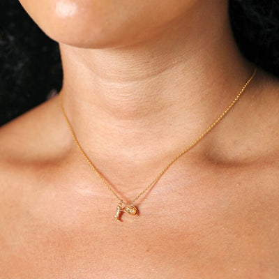 Cowboy Boot & Hat Gold Necklace