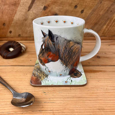 Horse & Flowers Mug