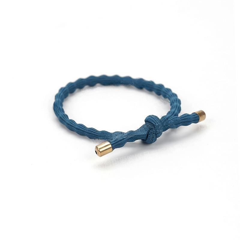 Steel Blue Knot Wave Hair Tie