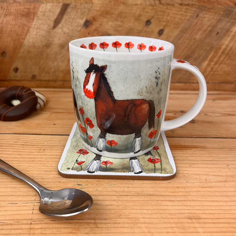 Dolly Horse & Poppies Mug