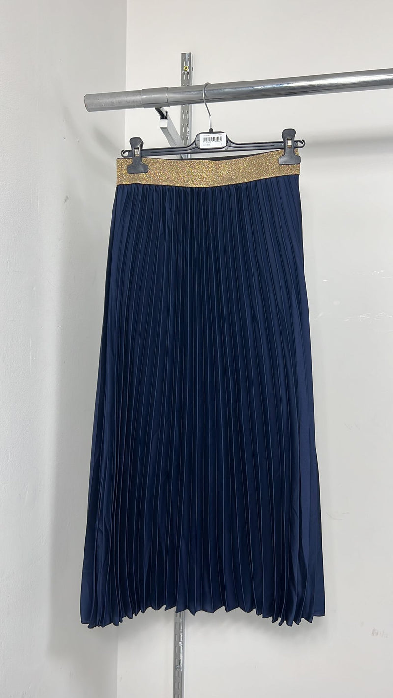 Marlene Satin Pleated Skirt