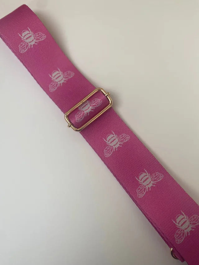 Pink Bee Bag Strap