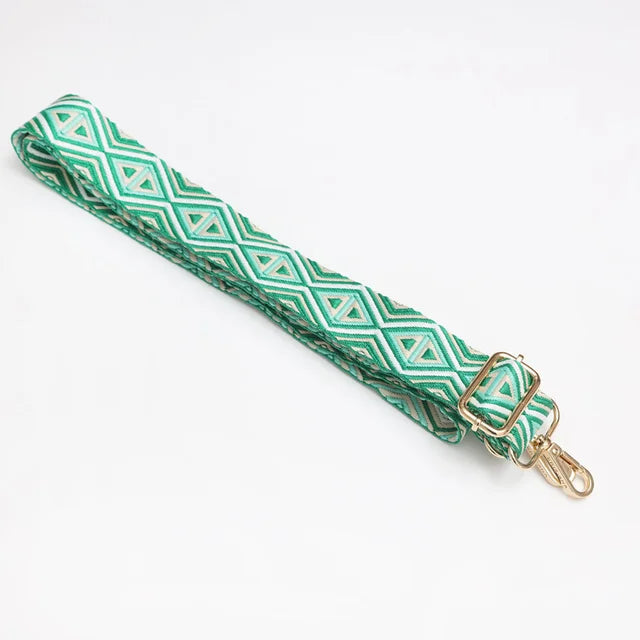 Green Triangles Bag Strap