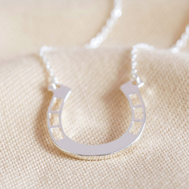 Horseshoe Necklace in Silver