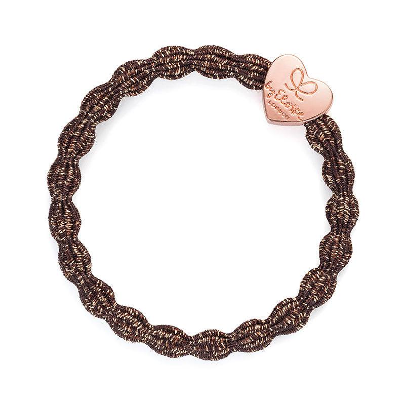 Metallic Bronze Rose Gold Heart Hairband