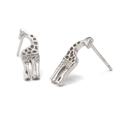 Sterling Silver Giraffe Earrings