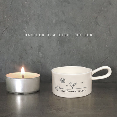 The Future's Bright Handled Tea Light Holder