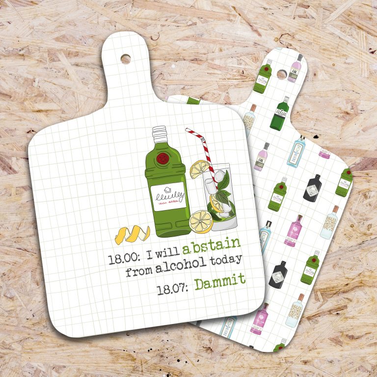 Abstain from Alcohol Mini Chopping Board