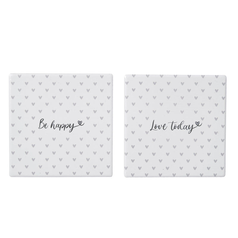 Love Today or Be Happy Hearts Coaster