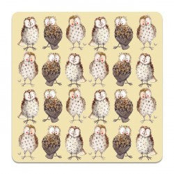 Owls Yellow Coaster