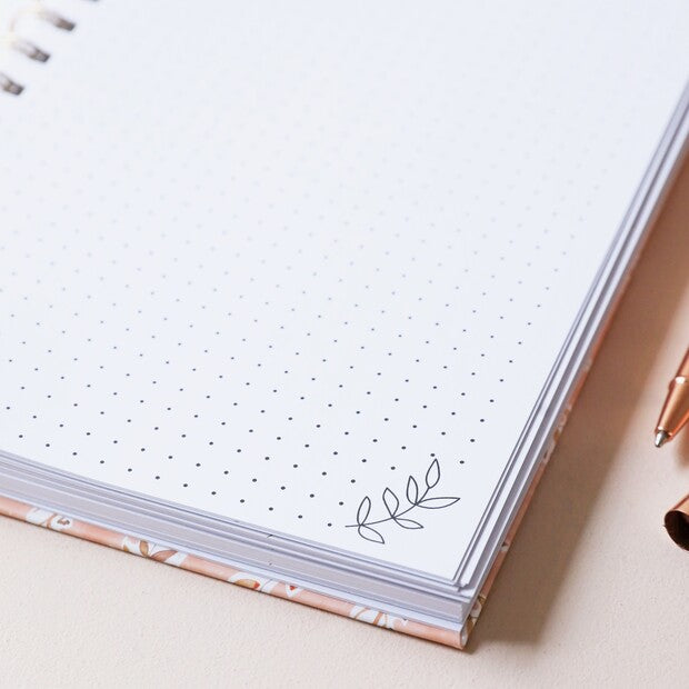 Peach Floral Positive Planner