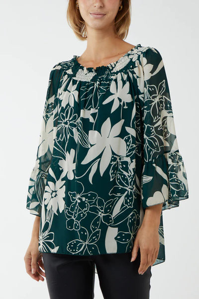 Florence Floral Bardot Blouse - More Colours Available